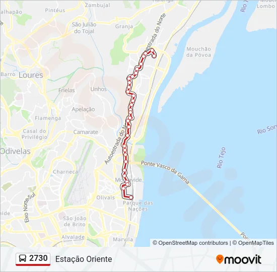 2730 Bus Line Map