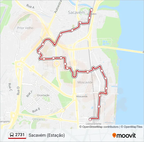 2731 Bus Line Map