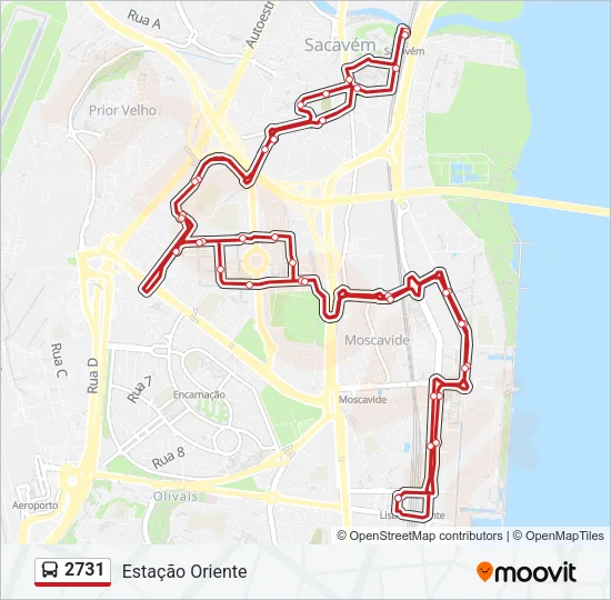 2731 Bus Line Map