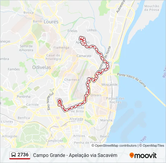 2736 Bus Line Map