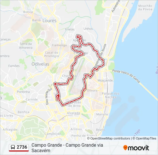 2736 Bus Line Map