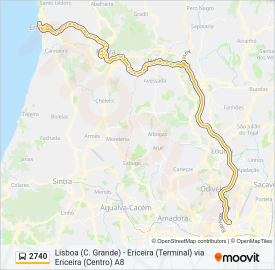 2740 Bus Line Map