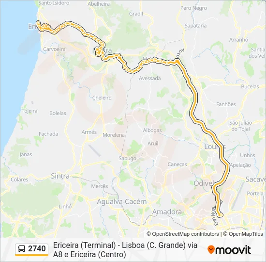 2740 Route: Schedules, Stops & Maps - Lisboa (C. Grande) (Updated)