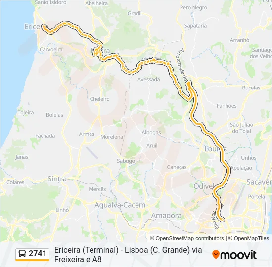 2741 Bus Line Map