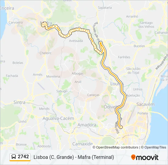 2742 Bus Line Map