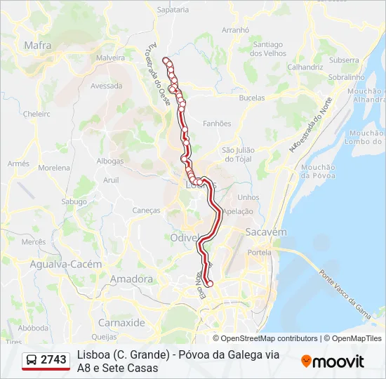 2743 Bus Line Map