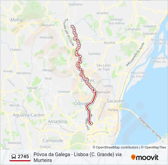 2745 Bus Line Map