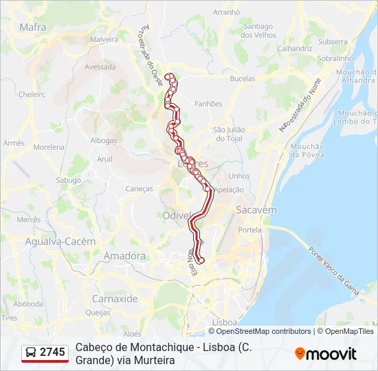 2745 Bus Line Map