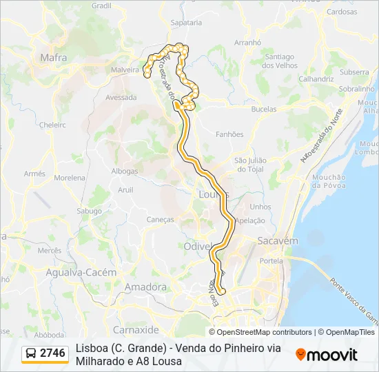 2746 Bus Line Map