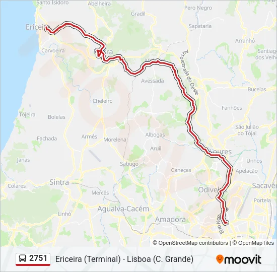 2751 Bus Line Map