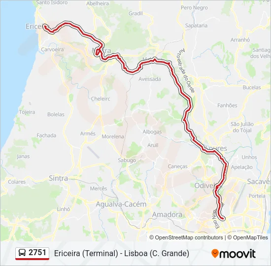 2751 Bus Line Map