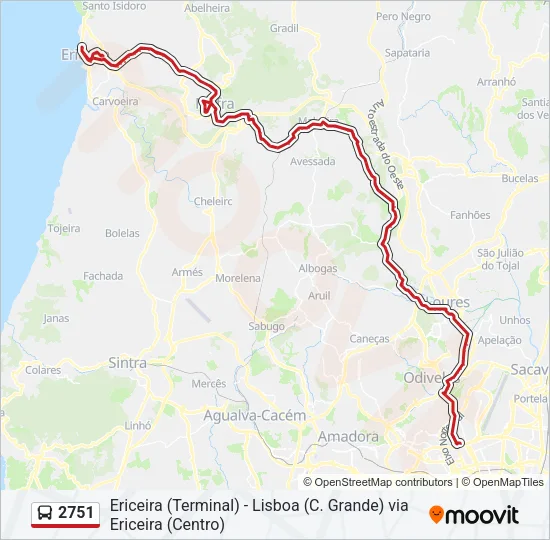 2751 Bus Line Map