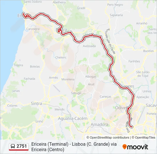 2751 Bus Line Map