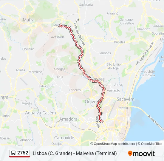 2752 Bus Line Map