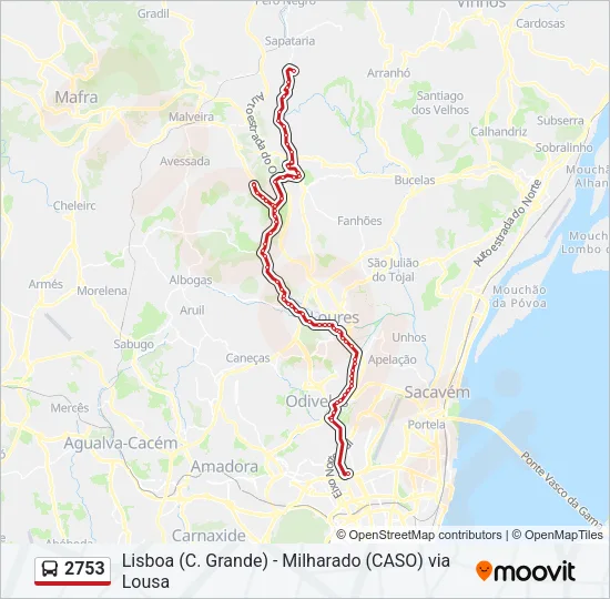 2753 Bus Line Map