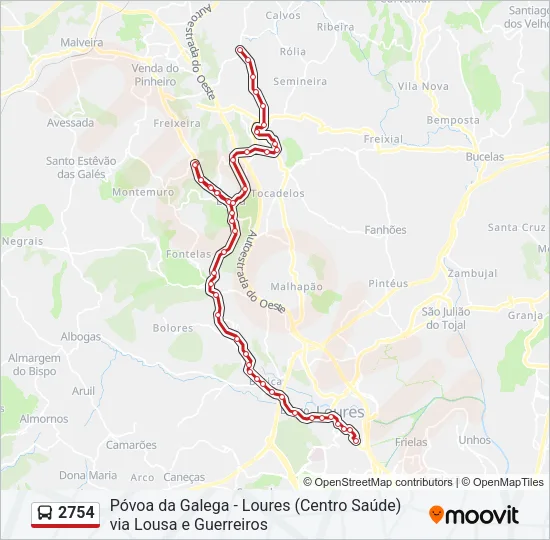 2754 Bus Line Map
