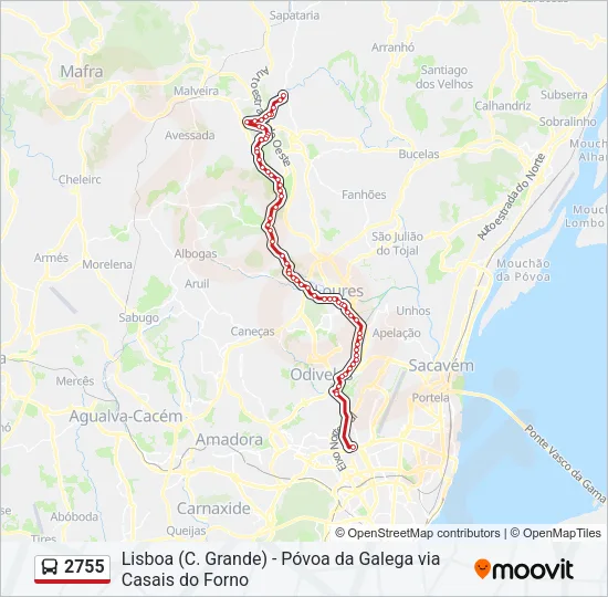 2755 Bus Line Map