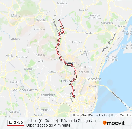 2756 Bus Line Map