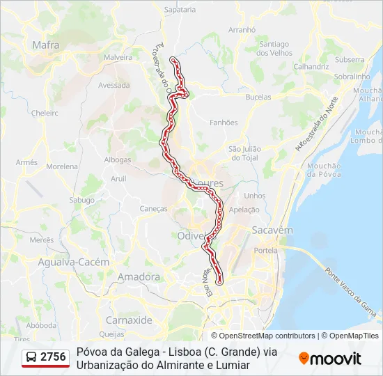 2756 Bus Line Map