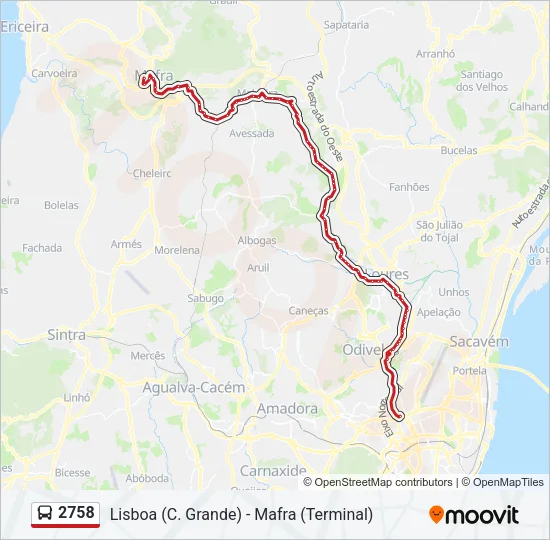 2758 Bus Line Map