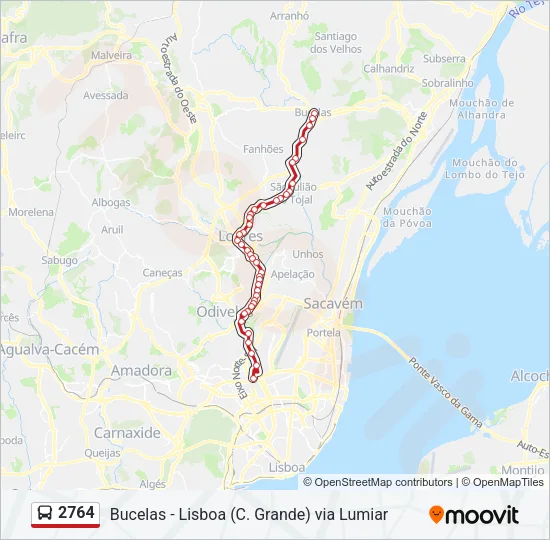 2764 Bus Line Map