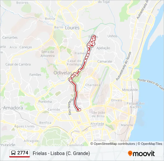 2774 Bus Line Map