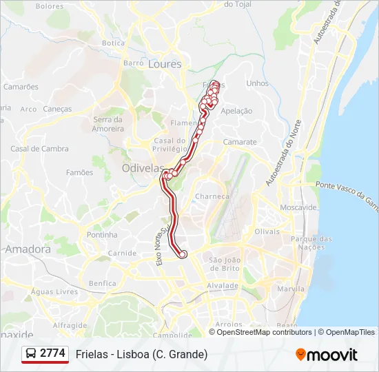 2774 Bus Line Map