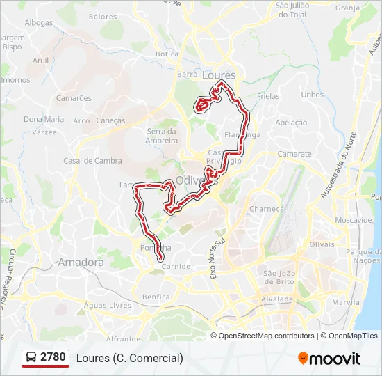 2780 Bus Line Map