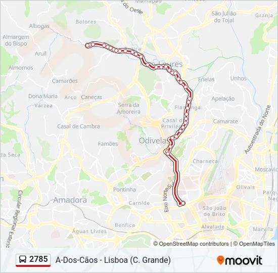 2785 Bus Line Map