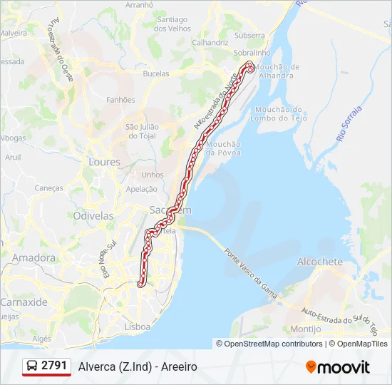 2791 Bus Line Map