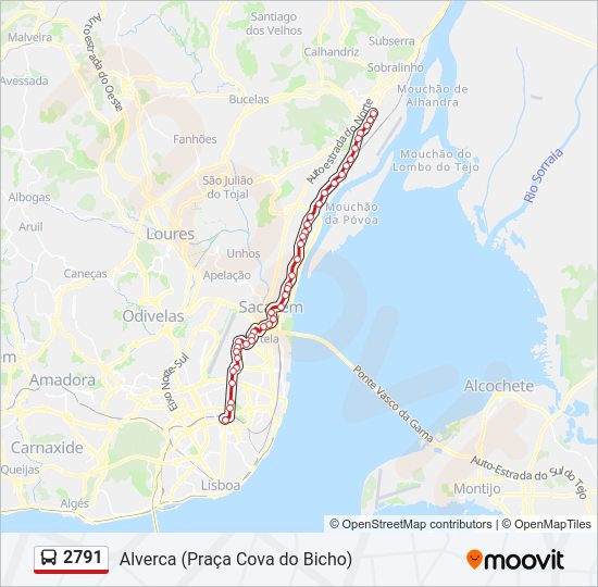 2791 bus Line Map