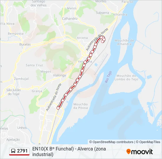 2791 Bus Line Map