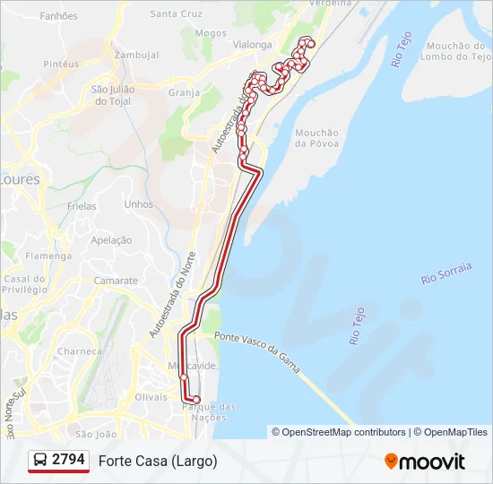 2794 Bus Line Map