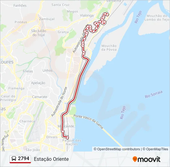 2794 Bus Line Map