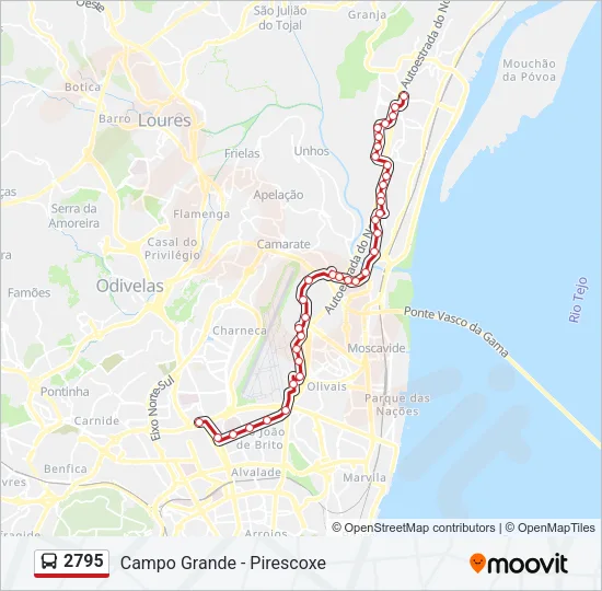 2795 Bus Line Map