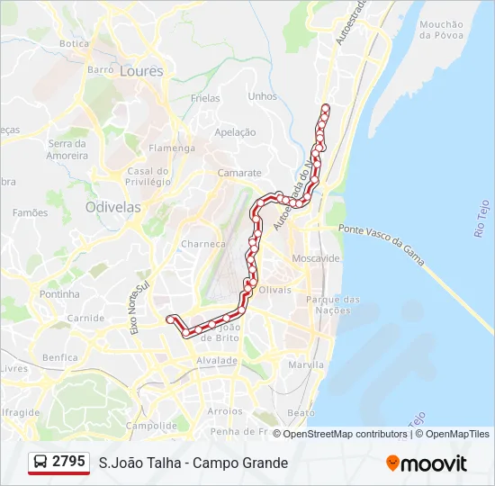 2795 Bus Line Map