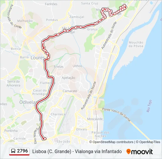 2796 Bus Line Map
