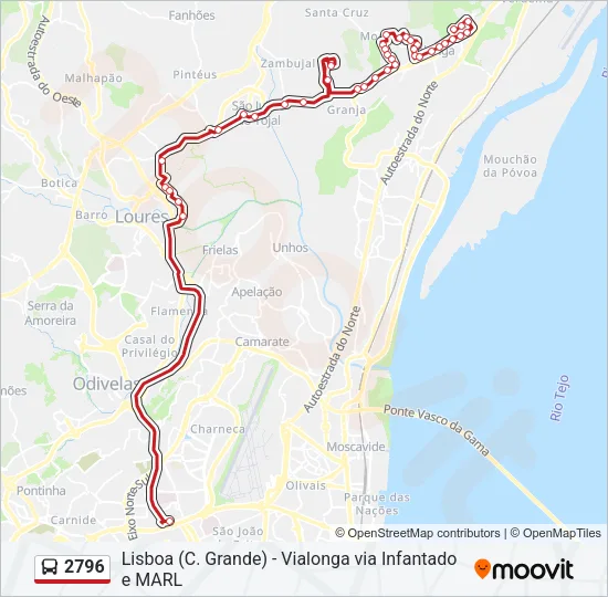 2796 Bus Line Map