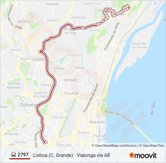2797 Bus Line Map