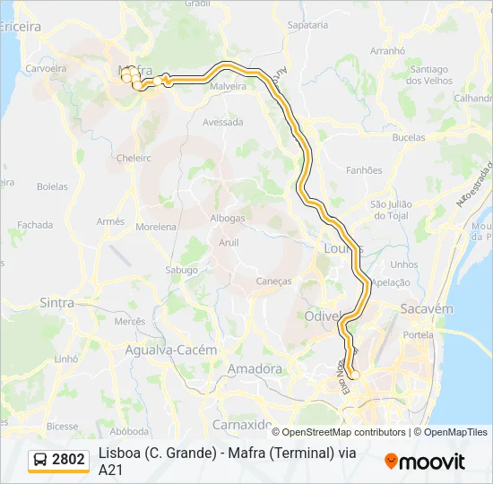 2802 Bus Line Map