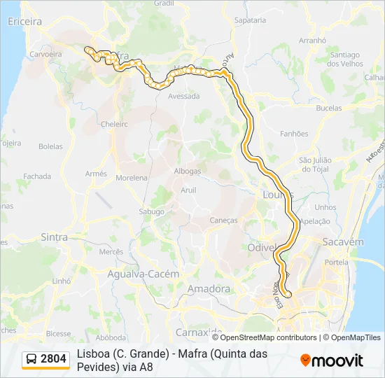 2804 Bus Line Map