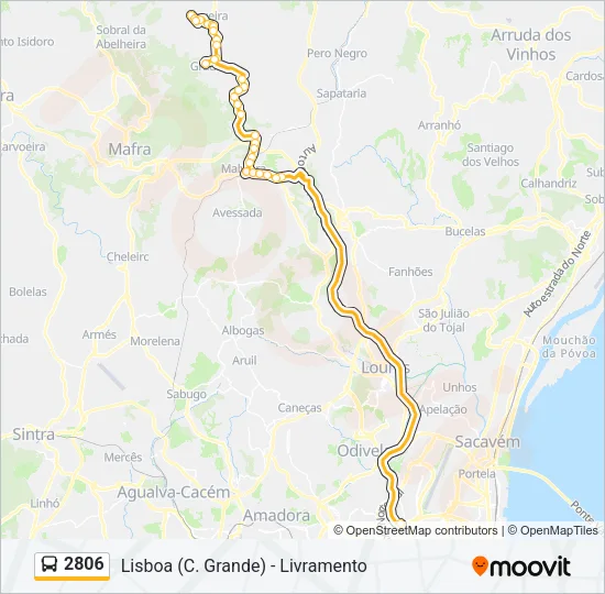 2806 Bus Line Map