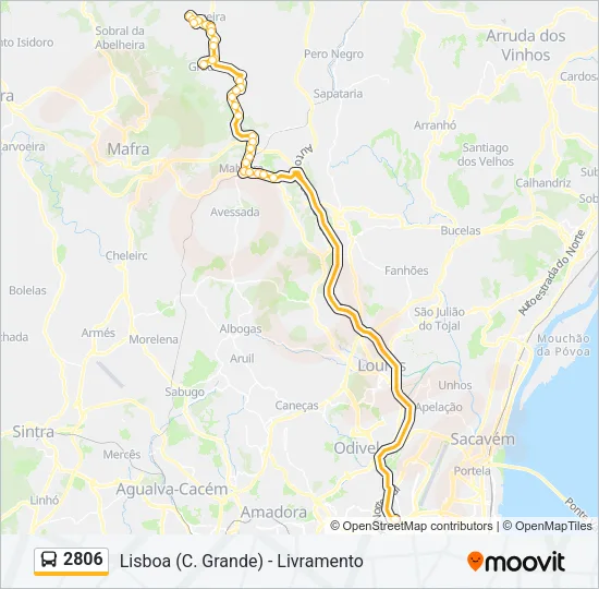 2806 Bus Line Map