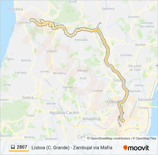 2807 Bus Line Map