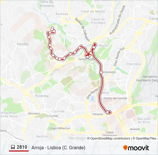 2810 Bus Line Map