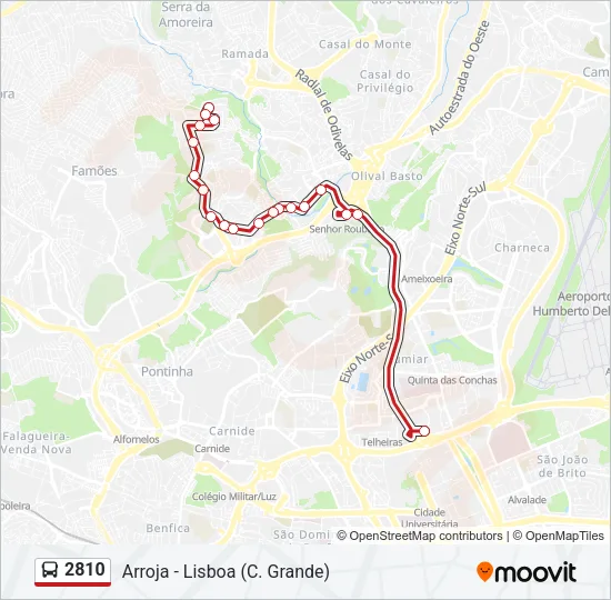 2810 Bus Line Map