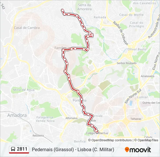 2811 Bus Line Map