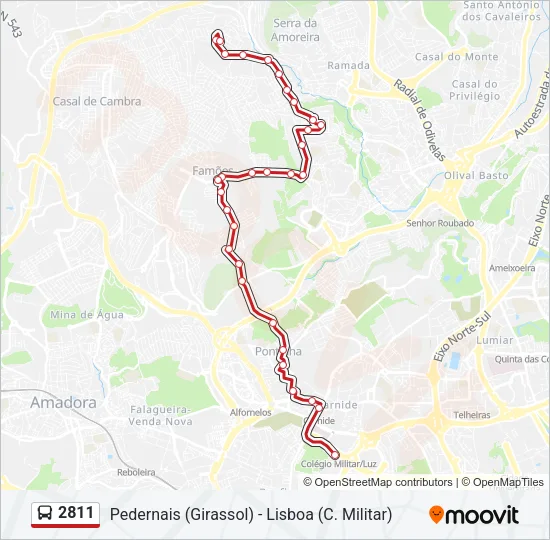 2811 Bus Line Map