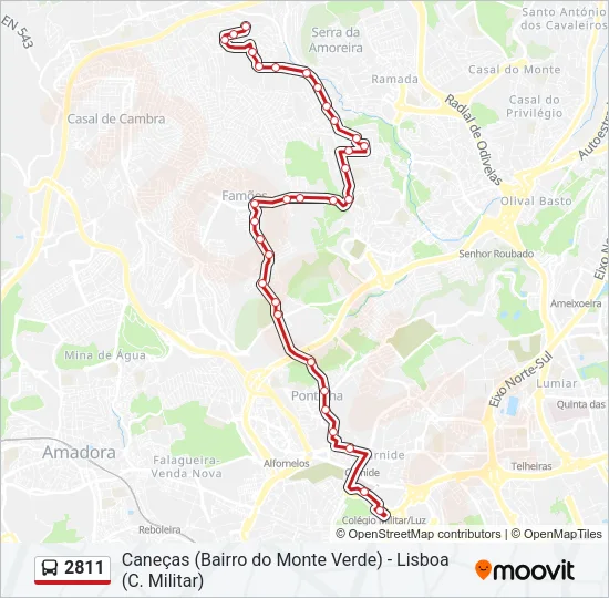 2811 Bus Line Map