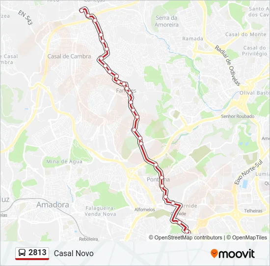 2813 Bus Line Map